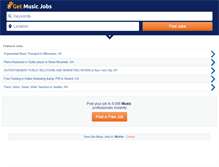 Tablet Screenshot of getmusicjobs.com